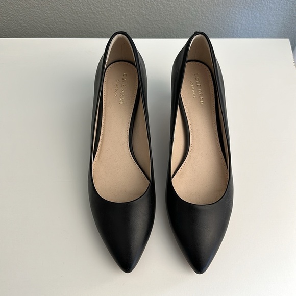 NWOT Cole Haan Black Leather 45mm Pump size 8 - Picture 6 of 6